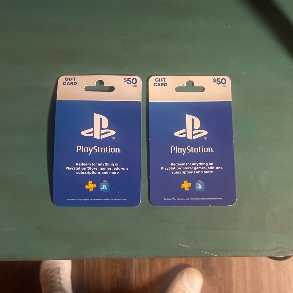 Sony PlayStation Gift Card - TWO $50